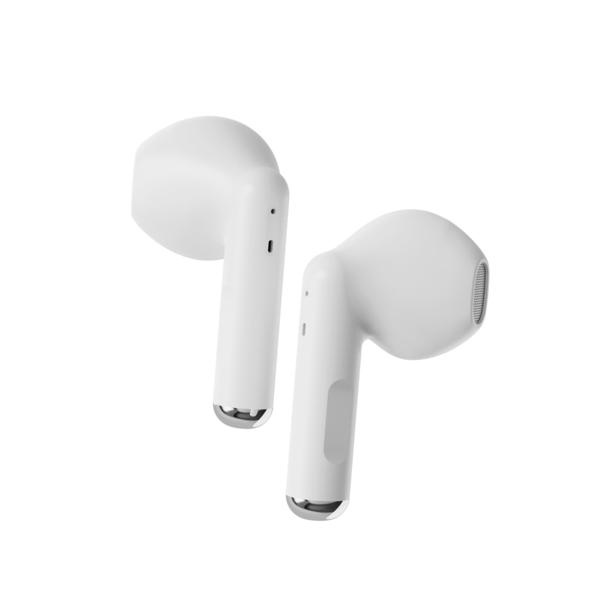 Niceboy Beans 4 - Trådlösa hörlurar 300 mAh + 2x 35 mAh IPX4 vit