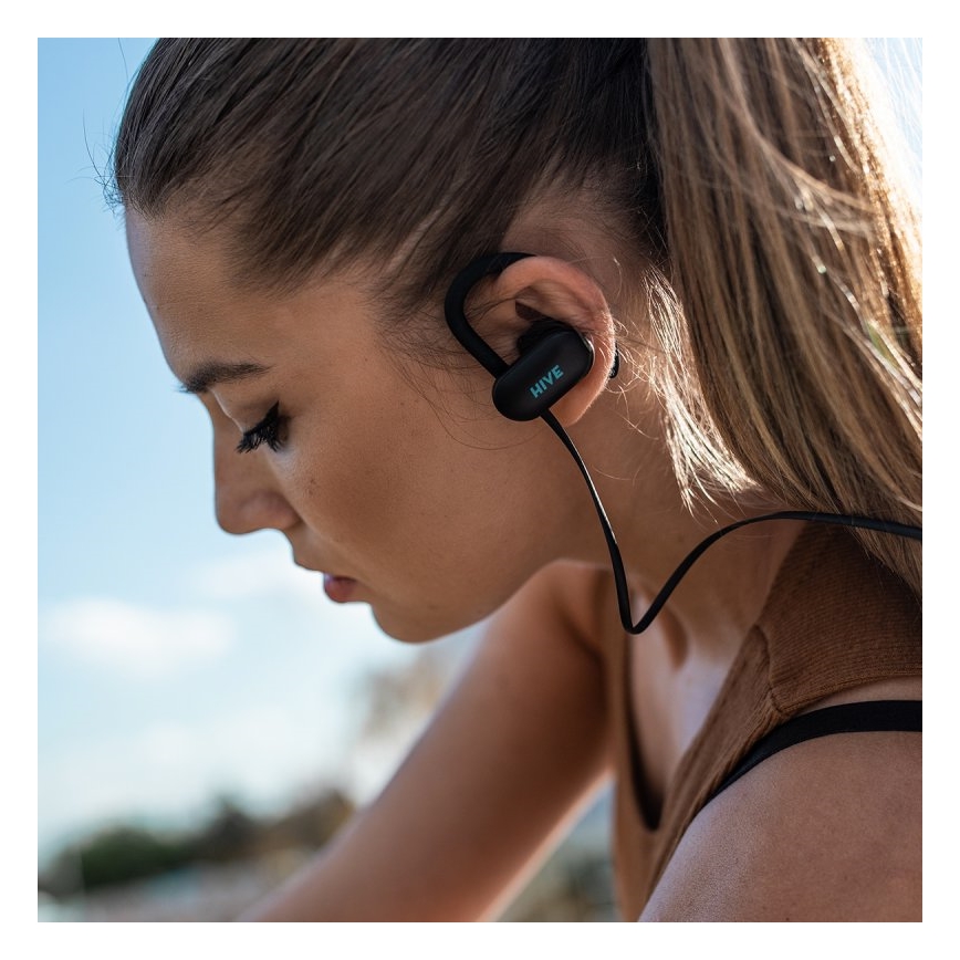 Niceboy HIVE sport 2 - Sporthörlurar med mikrofon, IPX5, svarta