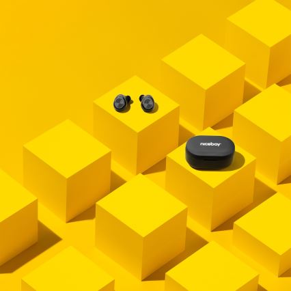 Niceboy Infälld 4 - Trådlös earphones 500 mAh + 2x 70 mAh IPX5 svart