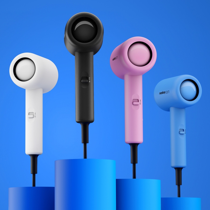 Niceboy ION AirSonic POP - Hårfön 1400W/230V blå