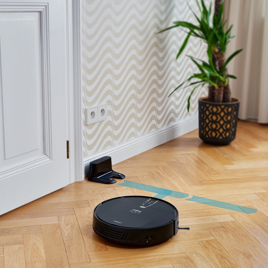Niceboy ION Charles i4 - Smart robotdammsugare 2-i-1 4400 mAh Wi-Fi svart + fjärrkontroll