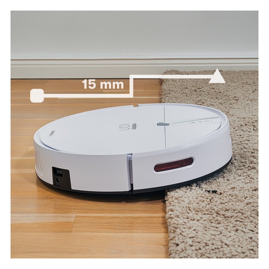 Niceboy ION Charles i4 - Smart robotdammsugare 2-i-1 4400 mAh Wi-Fi vit + fjärrkontroll