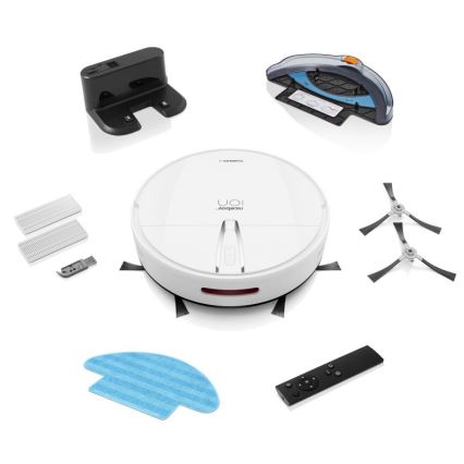 Niceboy ION Charles i4 - Smart robotdammsugare 2-i-1 4400 mAh Wi-Fi vit + fjärrkontroll