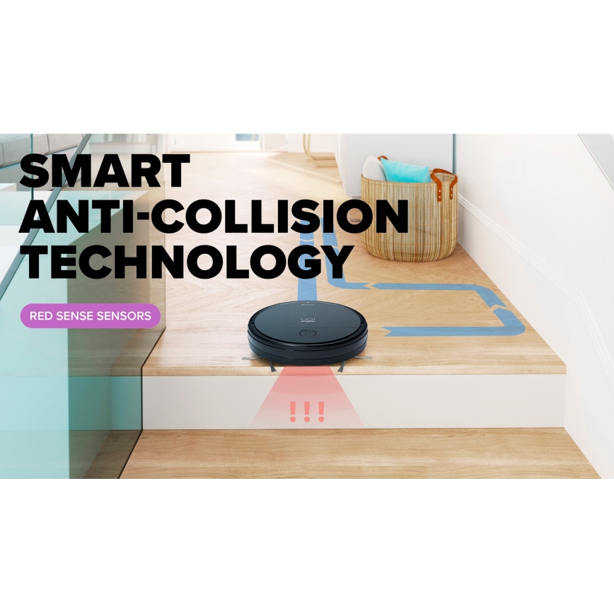 Niceboy ION Charles i6 - Smart robotdammsugare 2-i-1 2600 mAh Wi-Fi svart