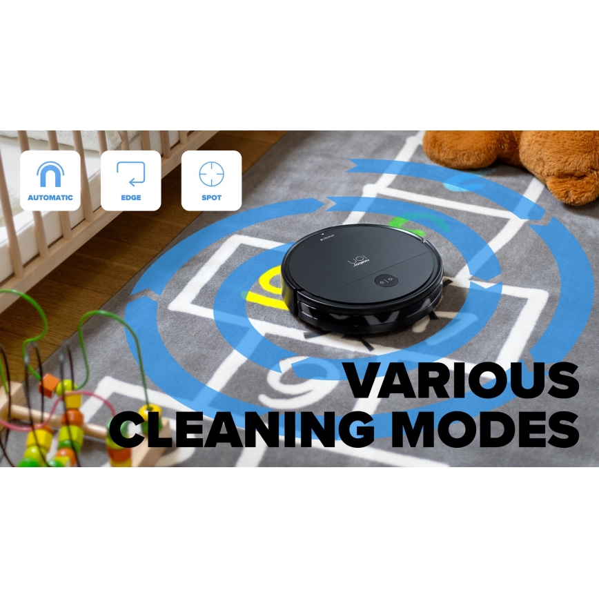 Niceboy ION Charles i6 - Smart robotdammsugare 2-i-1 2600 mAh Wi-Fi svart