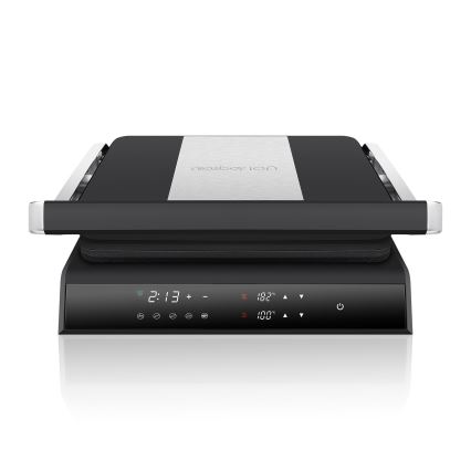 Niceboy ION Grillmaster - Kontaktgrill 2000W/230V svart/matt krom