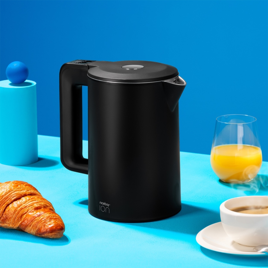 Niceboy ION SmartKettle - Smart vattenkokare med termoreglering 1,7 l 2200W/230V Wi-Fi svart