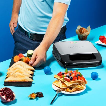 Niceboy ION Snacker S3 - Sandwich järn 3i1 750W/230V rostfri/svart