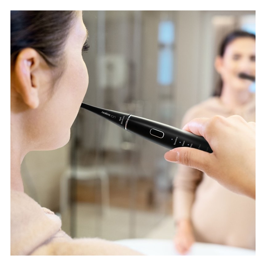 Niceboy ION Sonic - Sonisk eltandborste 800 mAh IPX7 svart