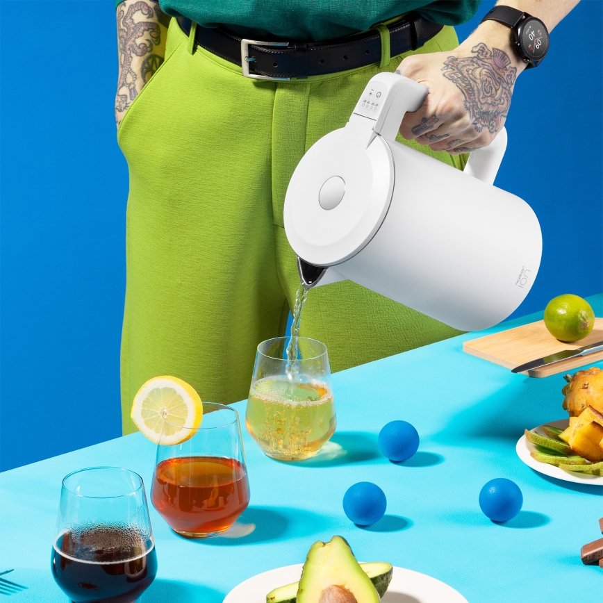 Niceboy ION ThermoKettle TK5 - Vattenkokare med termoreglering 1,7 l 2200W/230V vit