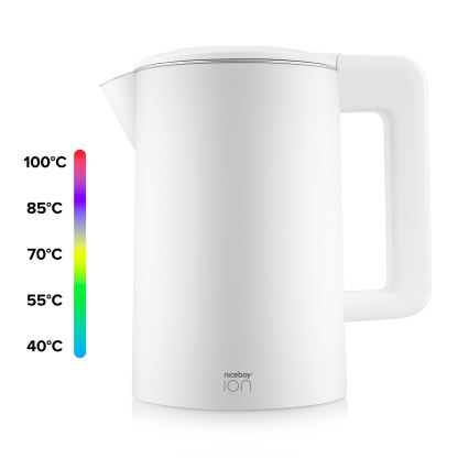 Niceboy ION ThermoKettle TK5 - Vattenkokare med termoreglering 1,7 l 2200W/230V vit