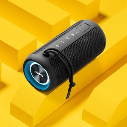 Niceboy Orion - LED Trådlös högtalare med mikrofon 24W/2200 mAh IPX7 svart