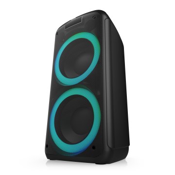 Niceboy PARTY Boss 2 - LED Trådlös högtalare med mikrofon och powerbankfunktion 200W/4500 mAh + fjärrkontroll