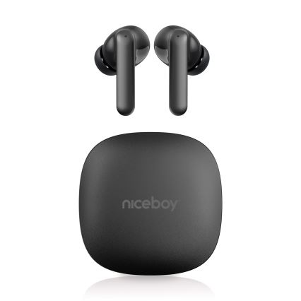 Niceboy Pins 4 PRO - Trådlösa hörlurar med ANC 380 mAh + 2x 35 mAh IP54 svart