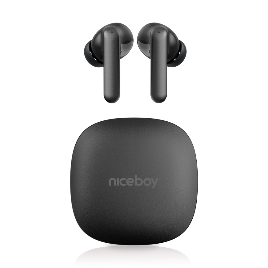 Niceboy Pins 4 PRO - Trådlösa hörlurar med ANC 380 mAh + 2x 35 mAh IP54 svart