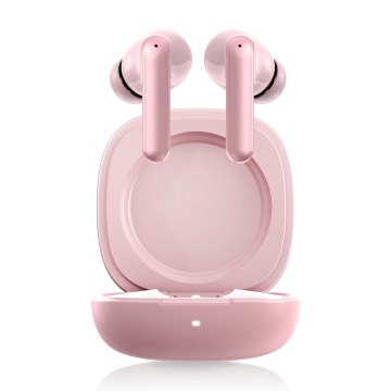 Niceboy Pins 4 PRO - trådlösa öronsnäckor med ANC, 380 mAh + 2x 35 mAh, IP54, rosa