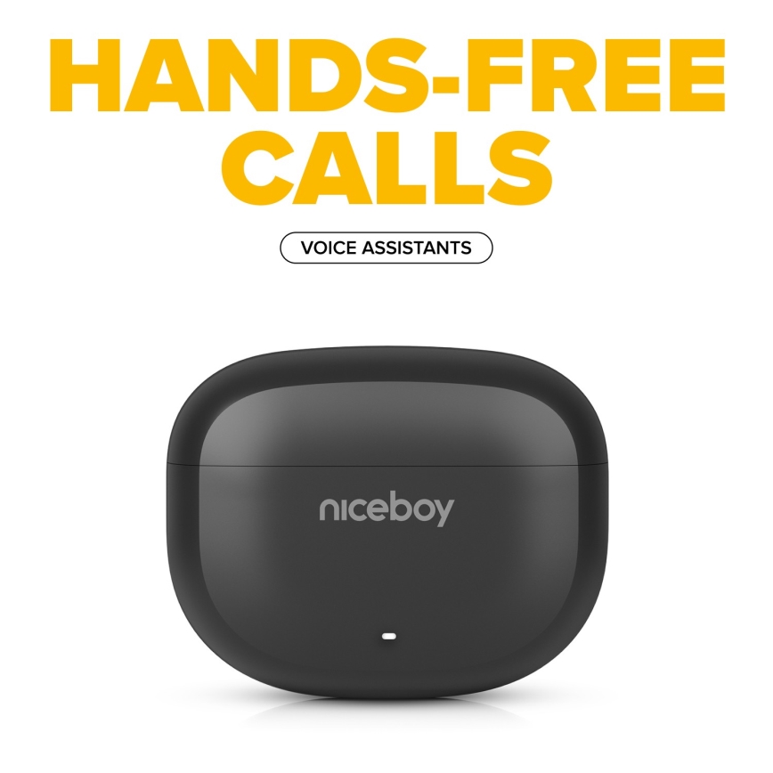 Niceboy Pins 4 - Trådlösa hörlurar med ANC 400 mAh + 2x 50 mAh IPX4 svart