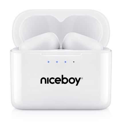Niceboy Podsie 4 - Trådlösa hörlurar IP54 vita