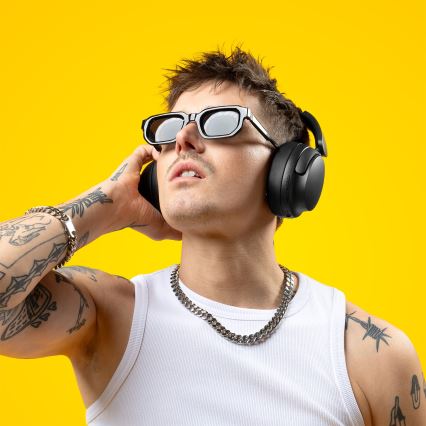 Niceboy Stellar - Trådlösa hörlurar Med en mikrofon och ANC 400 mAh IPX4 svart