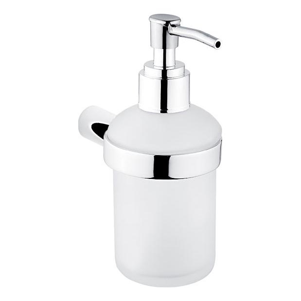 NIMCO BR 11031C-26 - Tvålpump för vägg BORMO 180 mm matt glas/skinande krom