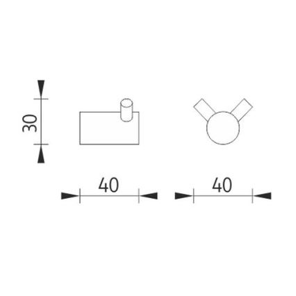 NIMCO BR 11053-26 - Väggkrok BORMO skinande krom