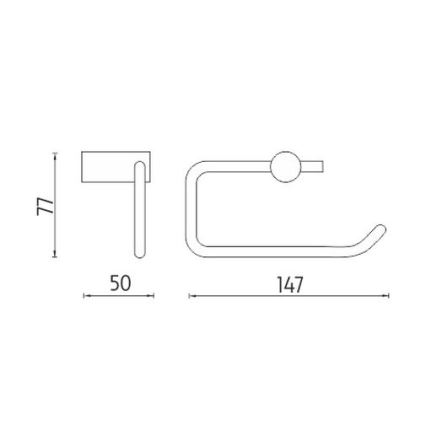 NIMCO BR 11055-26 - Toalettpappershållare BORMO skinande krom