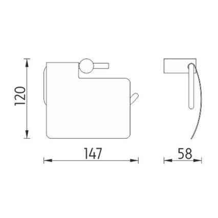 NIMCO BR 11055B-26 - Toalettpappershållare BORMO skinande krom