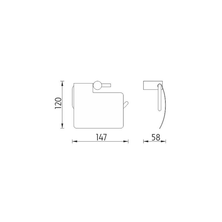 NIMCO BR 11055B-26 - Toalettpappershållare BORMO skinande krom