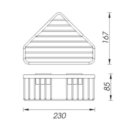 NIMCO Ki 14003-26 - Duschhylla för väggmontage KIBO skinande krom