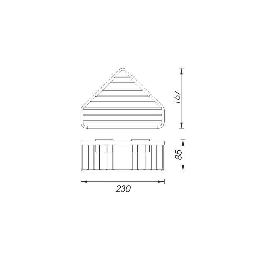 NIMCO Ki 14003-26 - Duschhylla för väggmontage KIBO skinande krom