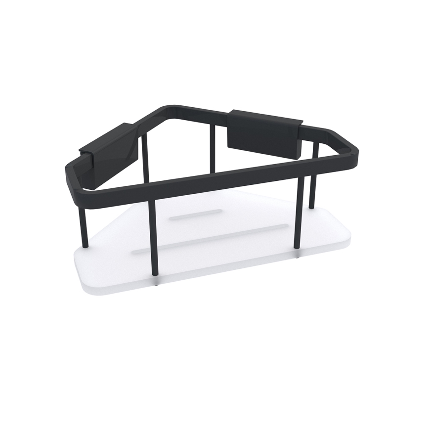 NIMCO Ki-14003-B-90 - Duschhylla för väggmontage KIBO matt svart/vit