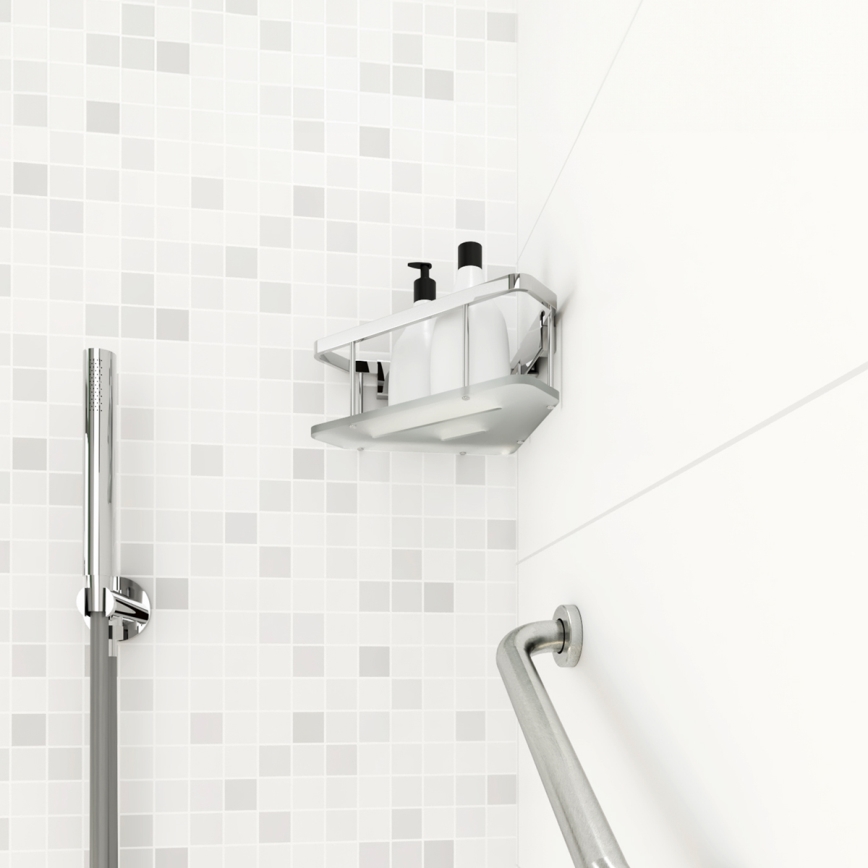 NIMCO Ki 14008-B-26 - Duschhylla för väggmontage KIBO skinande krom