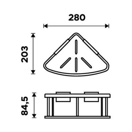 NIMCO Ki 14008-B-26 - Duschhylla för väggmontage KIBO skinande krom