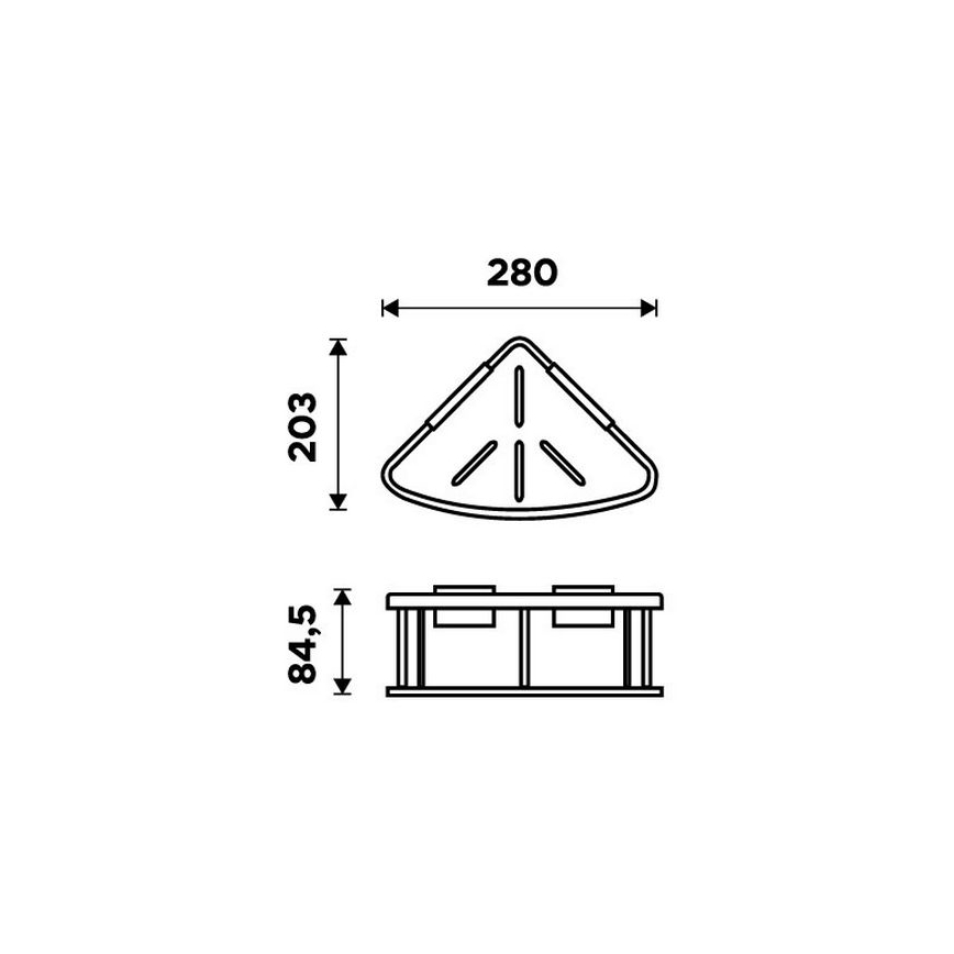 NIMCO Ki 14008-B-26 - Duschhylla för väggmontage KIBO skinande krom