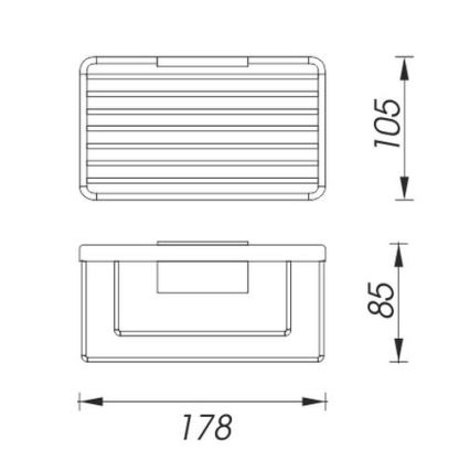 NIMCO Ki 14015-26 - Väggmonterad hylla för duschen KIBO blank krom