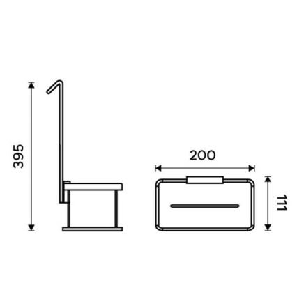 NIMCO Ki 14015H-B-26 - Duschhylla för väggmontage KIBO skinande krom