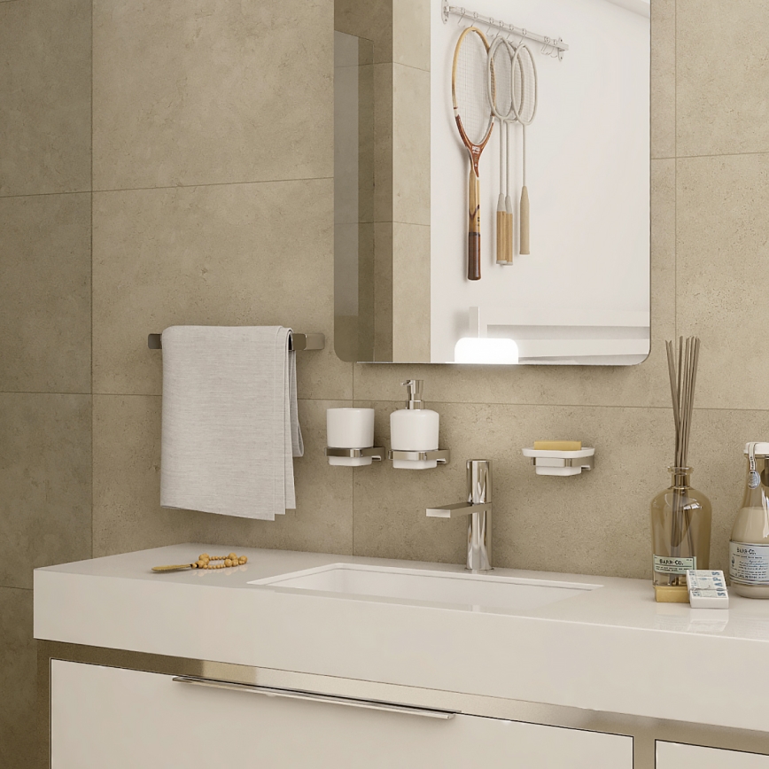 NIMCO MA 29046-26 - Handdukshängare för vägg MAYA 46 cm skinande krom