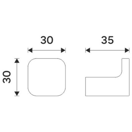 NIMCO MA 29054-26 - Väggkrok MAYA skinande krom