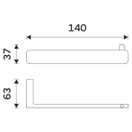 NIMCO MA 29055-26 - Toalettpappershållare MAYA skinande krom
