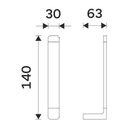 NIMCO MAC 29055R-90 - Toalettpappershållare MAYA matt svart