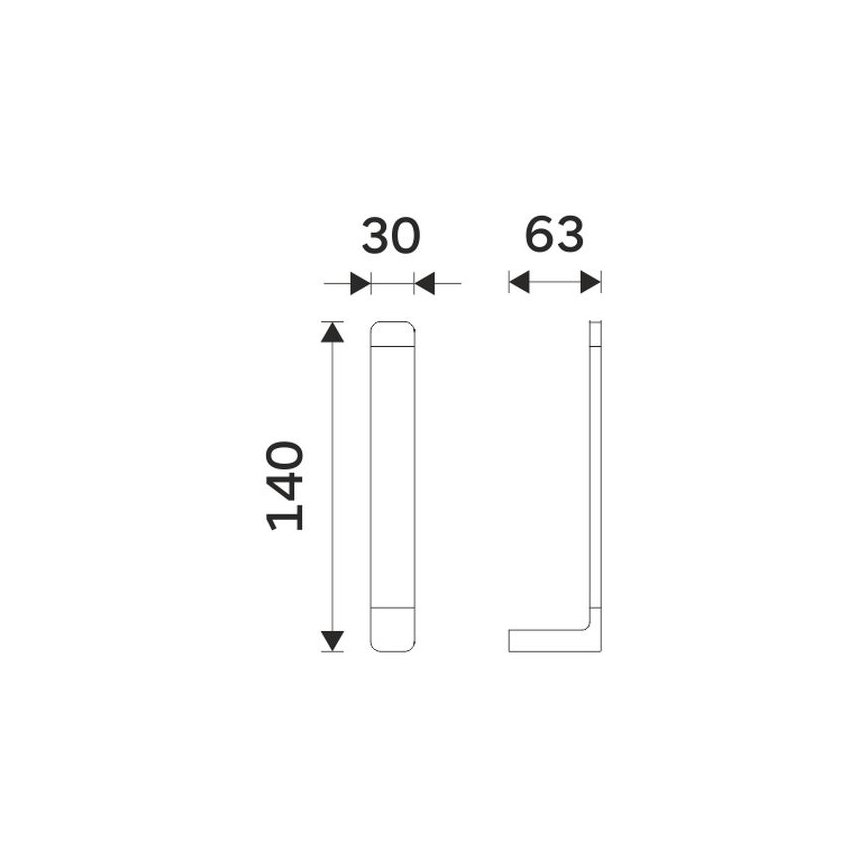 NIMCO MAC 29055R-90 - Toalettpappershållare MAYA matt svart