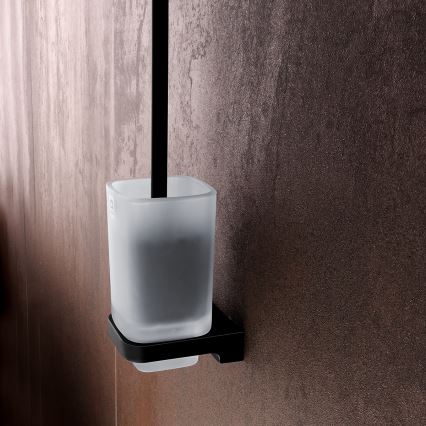 NIMCO MAC 29094CN-90 - Toaletborste med vägghängare MAYA matt glas/matt svart