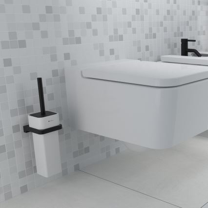 NIMCO MAC 29094K-90 - Toaletborste med vägghängare MAYA vit/matt svart
