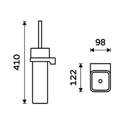 NIMCO MAC 29094K-90 - Toaletborste med vägghängare MAYA vit/matt svart