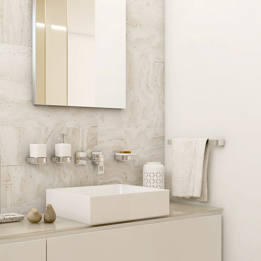 NIMCO NK 30035-26 - Handdukshängare för vägg NIKAU 39 cm skinande krom