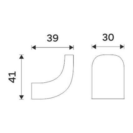 NIMCO NK 30054-26 - Väggkrok NIKAU skinande krom