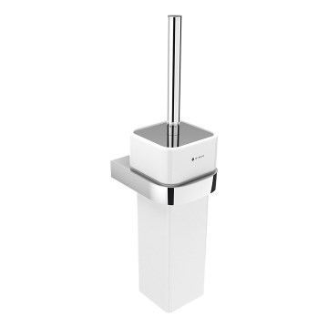 NIMCO NK 30094K-26 - Toaletborste med vägghängare NIKAU vit/skinande krom