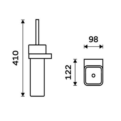 NIMCO NK 30094K-26 - Toaletborste med vägghängare NIKAU vit/skinande krom