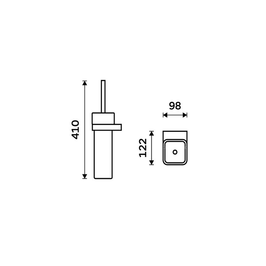 NIMCO NK 30094K-26 - Toaletborste med vägghängare NIKAU vit/skinande krom