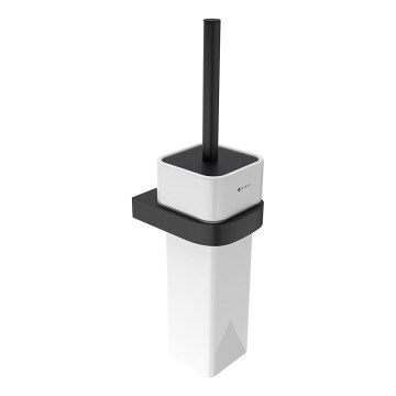 NIMCO NKC 30094K-90 - Toaletborste med vägghängare NIKAU vit/matt svart